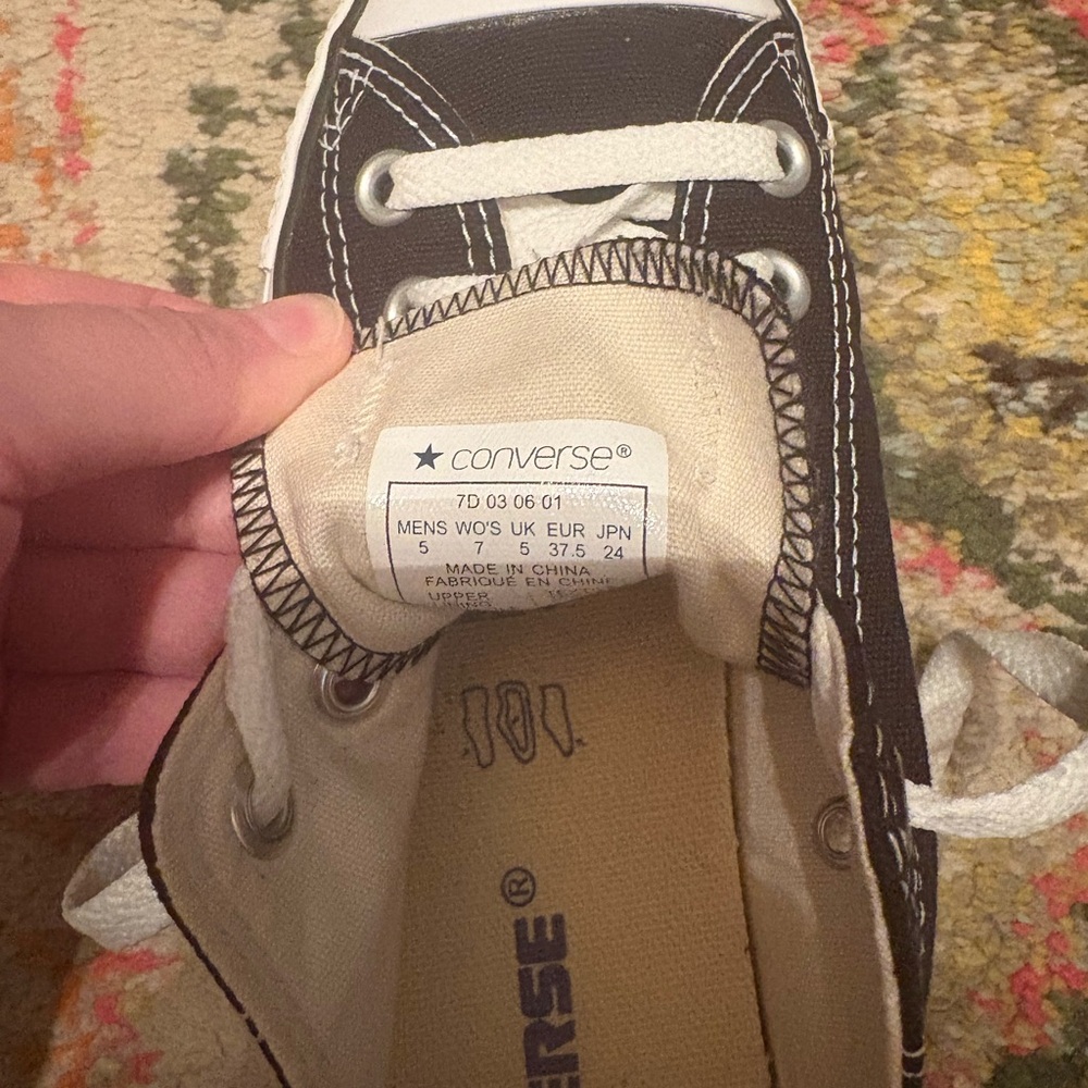 Converse Chuck Taylor all star canvas black womens size 7 - Picture 6 of 6